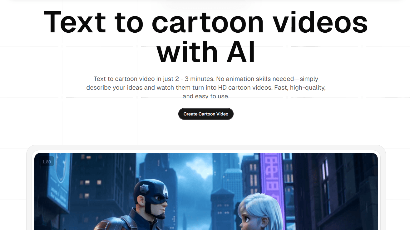 Text to cartoon videos thumbnail