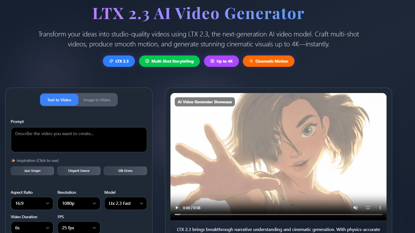 LTX 2.3 AI Video Generator
