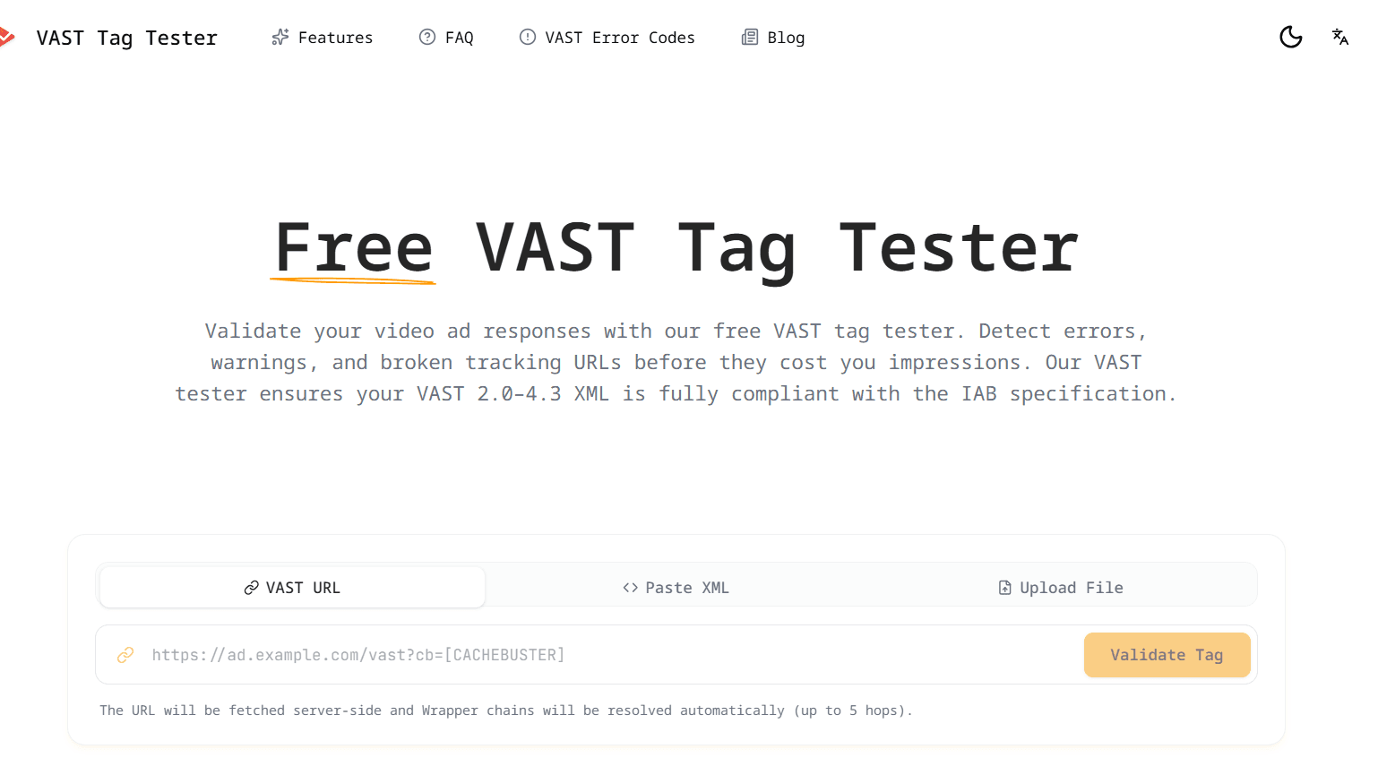 VAST Tag Tester